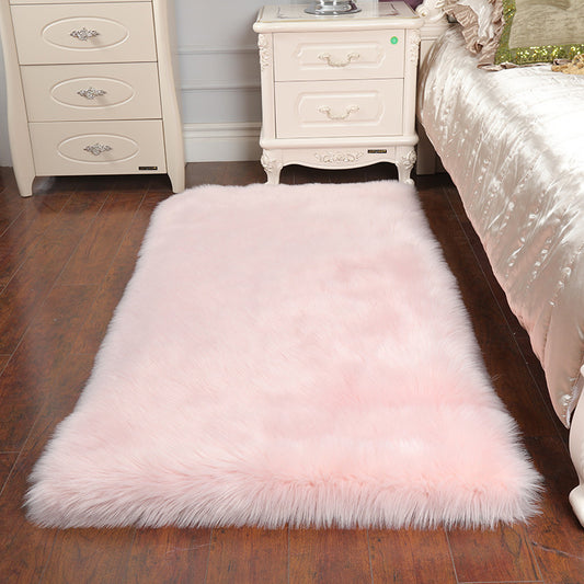Solid Color Contemporary Rug Faux Fur Rug Washable Area Rug for Living Room Light Pink Clearhalo 'Area Rug' 'Casual' 'Rugs' Rug' 1946840