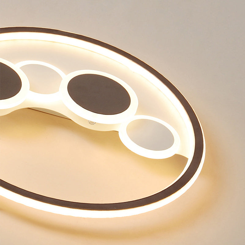 Contemporary Bubble Shaped Flush Ceiling Light Acrylic Black LED Ceiling Light for Cloth Shop Clearhalo 'Ceiling Lights' 'Close To Ceiling Lights' 'Close to ceiling' 'Flush mount' Lighting' 195496