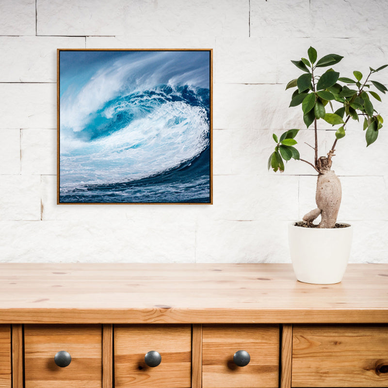 Soft Color Contemporary Wall Art Photo Vast Ocean View Canvas Print for Study Room Clearhalo 'Art Gallery' 'Canvas Art' 'Contemporary Art Gallery' 'Modern' Arts' 1956810