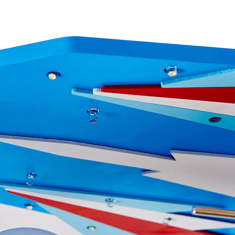 Kid Bedroom Fighter Plane Flush Mount Ceiling Light Metal Cartoon Blue Ceiling Light Fixture Clearhalo 'Ceiling Lights' 'Close To Ceiling Lights' 'Close to ceiling' Lighting' 196443