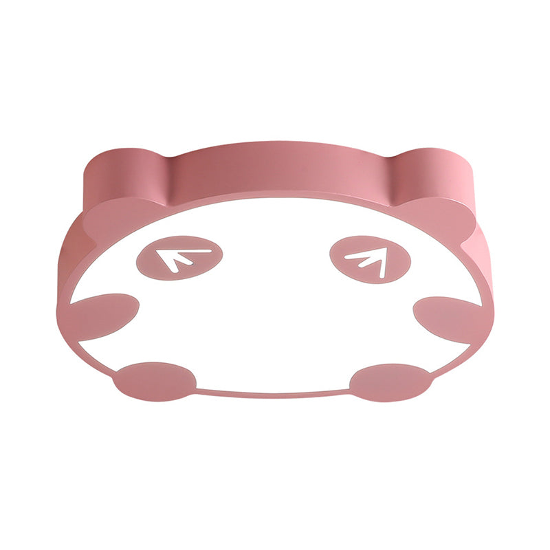 Acrylic Circle Panda Flush Mount Light Macaron Loft LED Ceiling Lamp for Kindergarten Clearhalo 'Ceiling Lights' 'Close To Ceiling Lights' 'Close to ceiling' 'Flush mount' Lighting' 196749