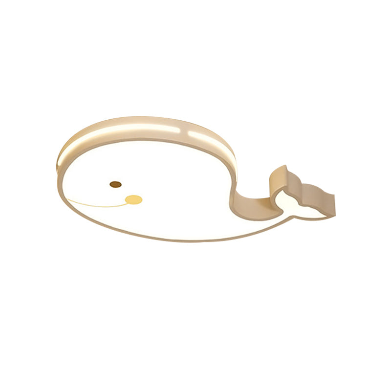 Kindergarten Animal Flush Mount Ceiling Light Acrylic Cartoon LED Ceiling Light Fixture in White Clearhalo 'Ceiling Lights' 'Close To Ceiling Lights' 'Close to ceiling' 'Flush mount' Lighting' 196918