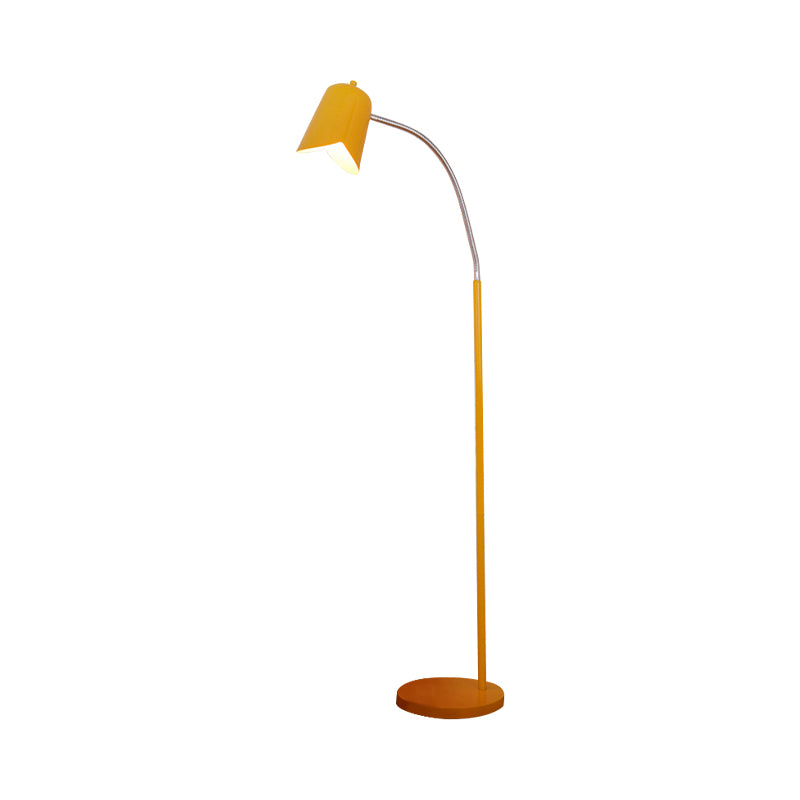 Bell Shade Slim Floor Lamp 1 Light Nordic Stylish Metal Floor Light with Gooseneck for Office Clearhalo 'Floor Lamps' 'Lamps' Lighting' 197065