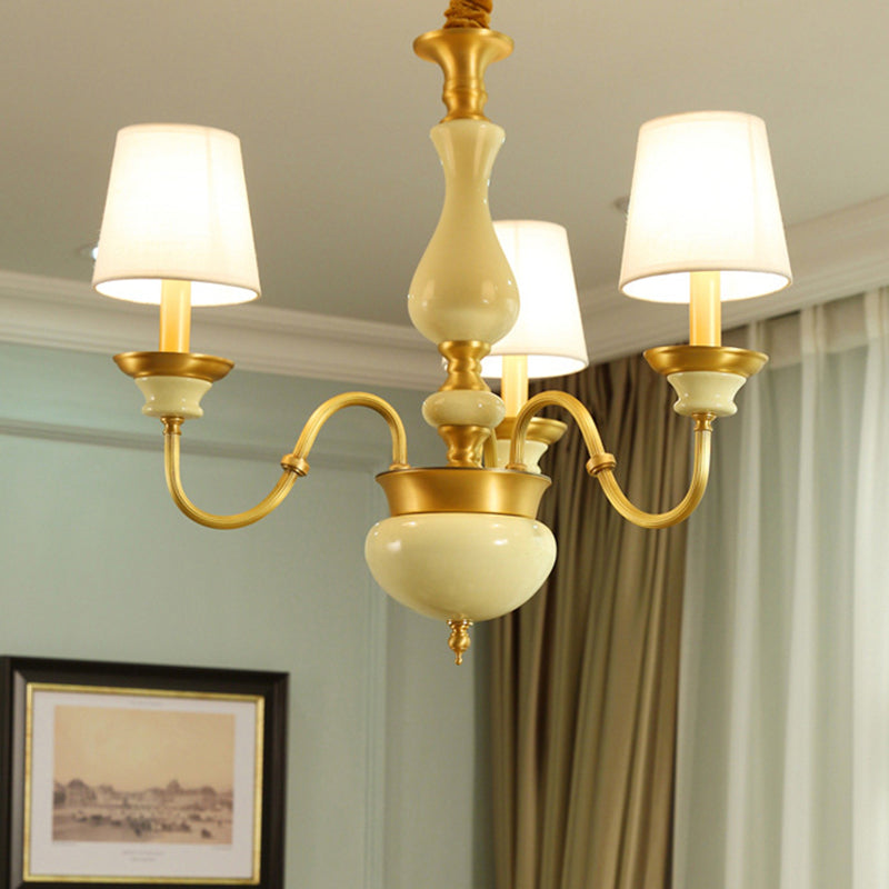 セラミック燭台シャンデリアカントリーサイド3/6/8電球寝室ペンダント