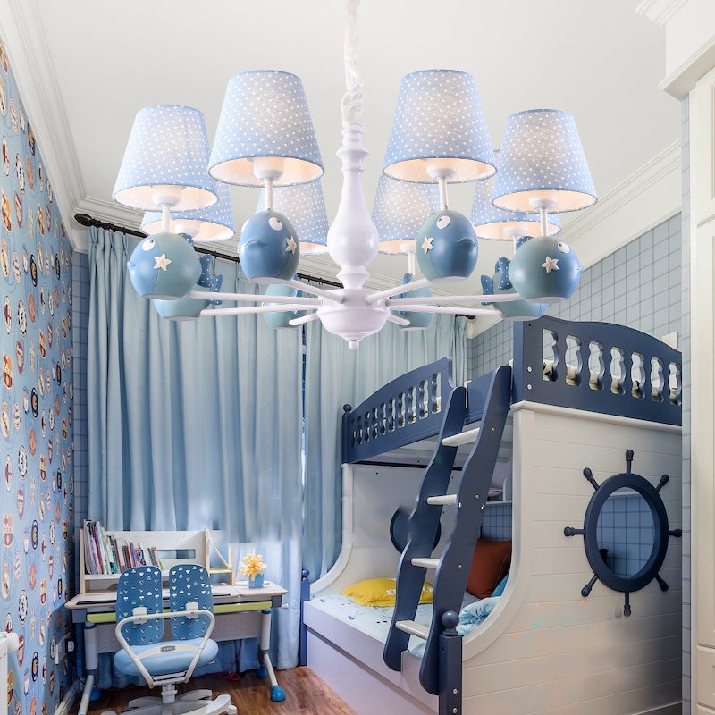 Blue Circle Bird Hanging Lamp Modern Resin Metal Hanging Pendant Lights for Kid Bedroom 8 Blue Clearhalo 'Ceiling Lights' 'Chandeliers' Lighting' options 198435_498536c3-ac75-4a5c-87a9-9f6df7871c8b