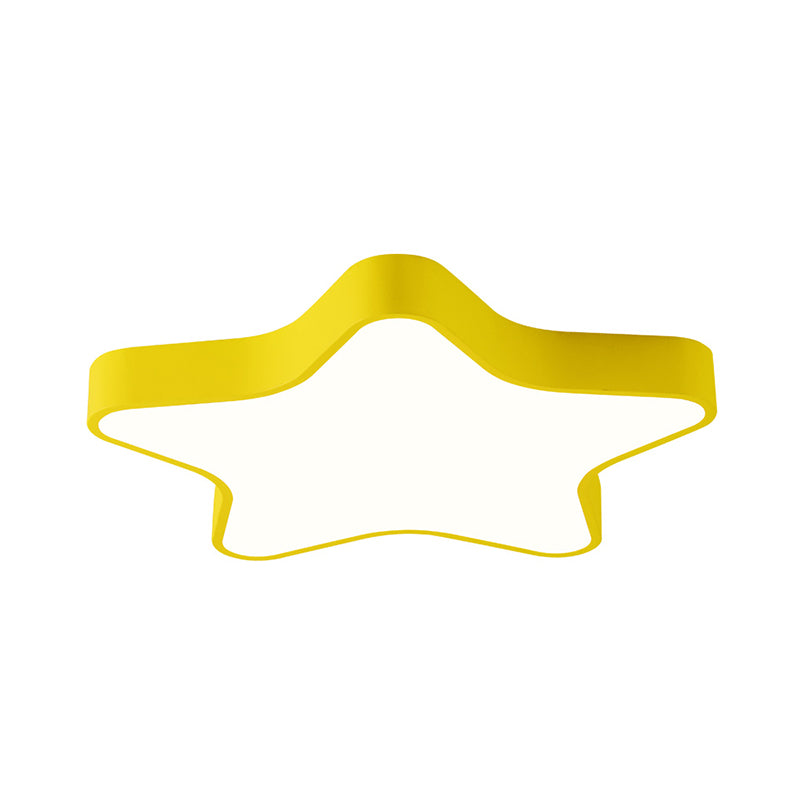 Acrylic Star Shade Flush Light Fixture Contemporary LED Close to Ceiling Lamp for Bedroom Clearhalo 'Ceiling Lights' 'Close To Ceiling Lights' 'Close to ceiling' 'Flush mount' Lighting' 2010783