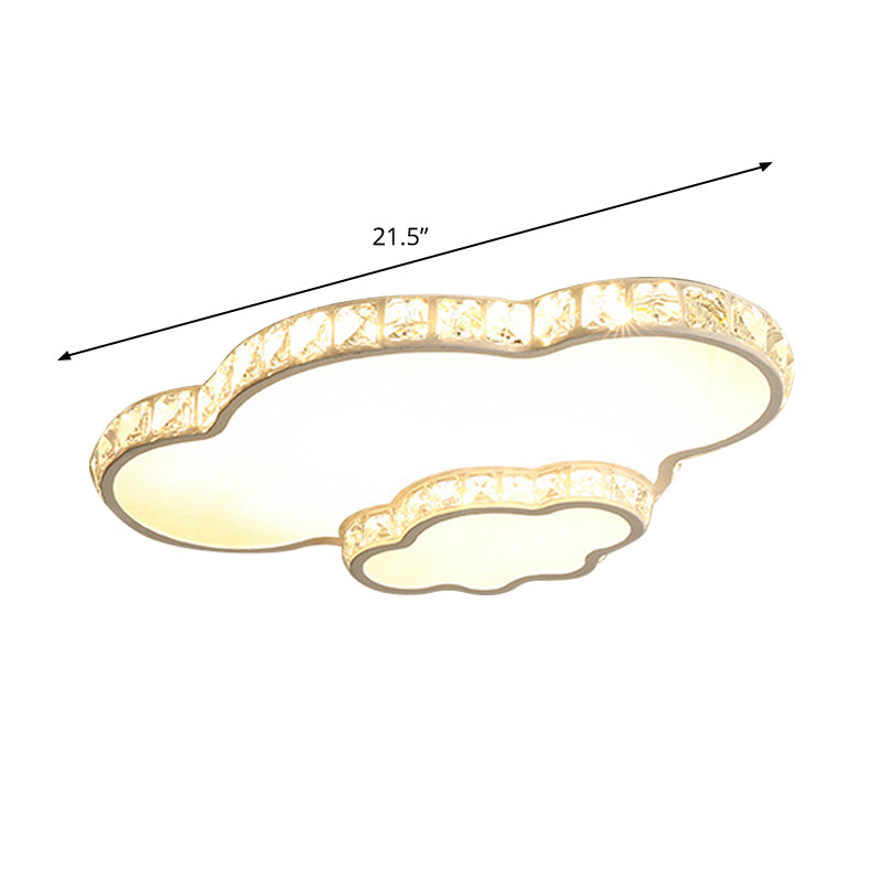 Geometry Acrylic Flush Mount Lamp Modern LED Ceiling Fixture with Clear Crystal Edge for Bedroom Clearhalo 'Ceiling Lights' 'Close To Ceiling Lights' 'Close to ceiling' 'Flush mount' Lighting' 2024408