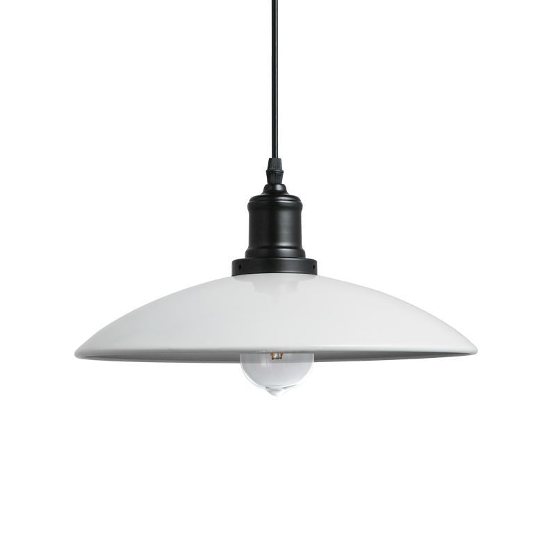 Dome Shaped Metal Pendulum Light Farmhouse 1-Light Dining Room Hanging Lamp Kit Clearhalo 'Art Deco Pendants' 'Black' 'Cast Iron' 'Ceiling Lights' 'Ceramic' 'Crystal' 'Industrial Pendants' 'Industrial' 'Metal' 'Middle Century Pendants' 'Pendant Lights' 'Pendants' 'Rustic Pendants' 'Tiffany' Lighting' 2024746