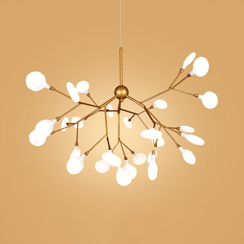Gold Sputnik Chandelier Light Fixture Modern LED Metal Hanging Pendant for Dining Room Clearhalo 'Ceiling Lights' 'Chandeliers' 'Modern Chandeliers' 'Modern' Lighting' 2026410