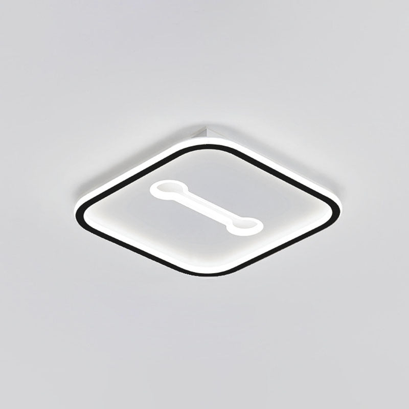 Geometrical Shape Bedroom Flush Mount Lighting Metal Minimalist LED Flush Mount Fixture Clearhalo 'Ceiling Lights' 'Close To Ceiling Lights' 'Close to ceiling' 'Flush mount' Lighting' 2046514