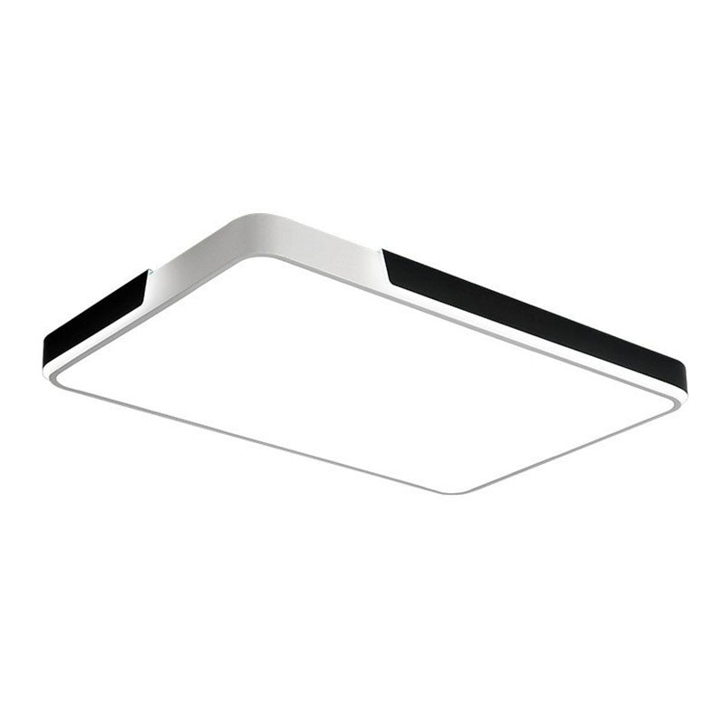Geometric Living Room Flush Light Metal Artistic LED Flush Ceiling Light Fixture in Black and White Clearhalo 'Ceiling Lights' 'Close To Ceiling Lights' 'Close to ceiling' 'Flush mount' Lighting' 2046554