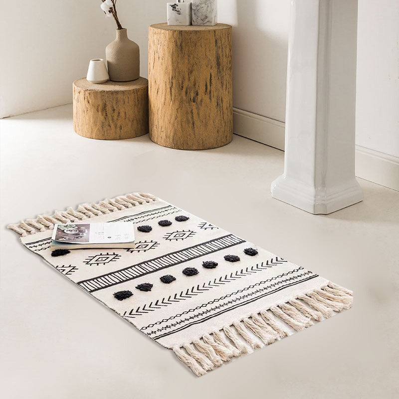 Stylish Diamond Patterned Rug Multi-Color Boho Carpet Cotton Pet Friendly Washable Rug for Room Clearhalo 'Area Rug' 'Bohemian' 'Rugs' Rug' 2046845