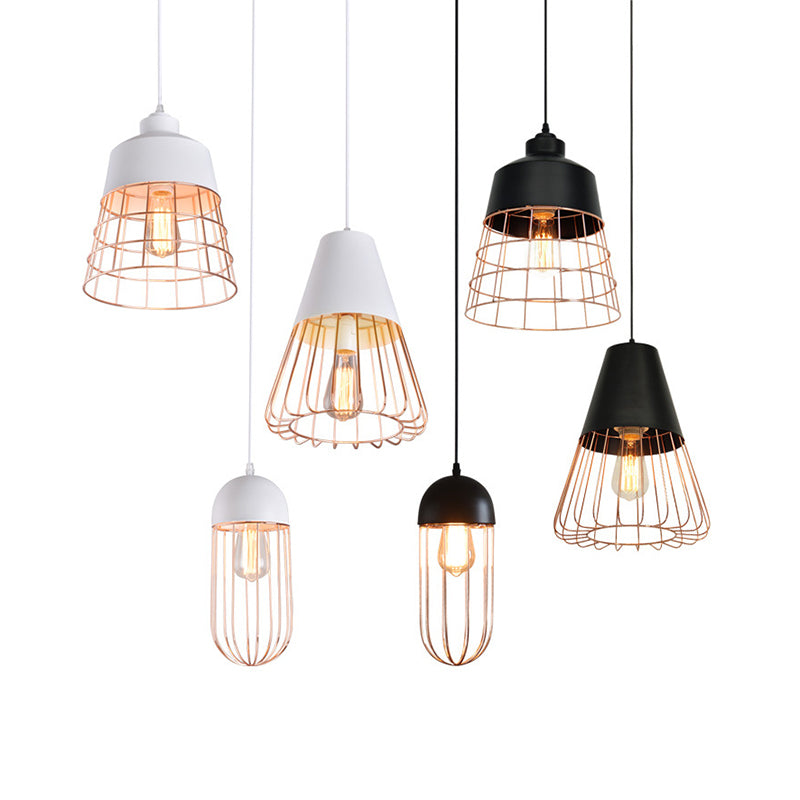 Geometric Shaped Metal Hanging Light Nordic Style Restaurant Pendant Light Fixture Clearhalo 'Art Deco Pendants' 'Black' 'Cast Iron' 'Ceiling Lights' 'Ceramic' 'Crystal' 'Industrial Pendants' 'Industrial' 'Metal' 'Middle Century Pendants' 'Pendant Lights' 'Pendants' 'Rustic Pendants' 'Tiffany' Lighting' 2057511