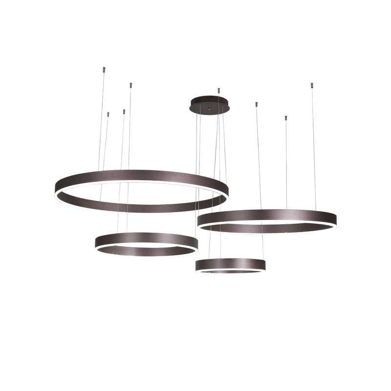 Plafon LED en forme de cercle acrylique Simplicité de salon Livrée