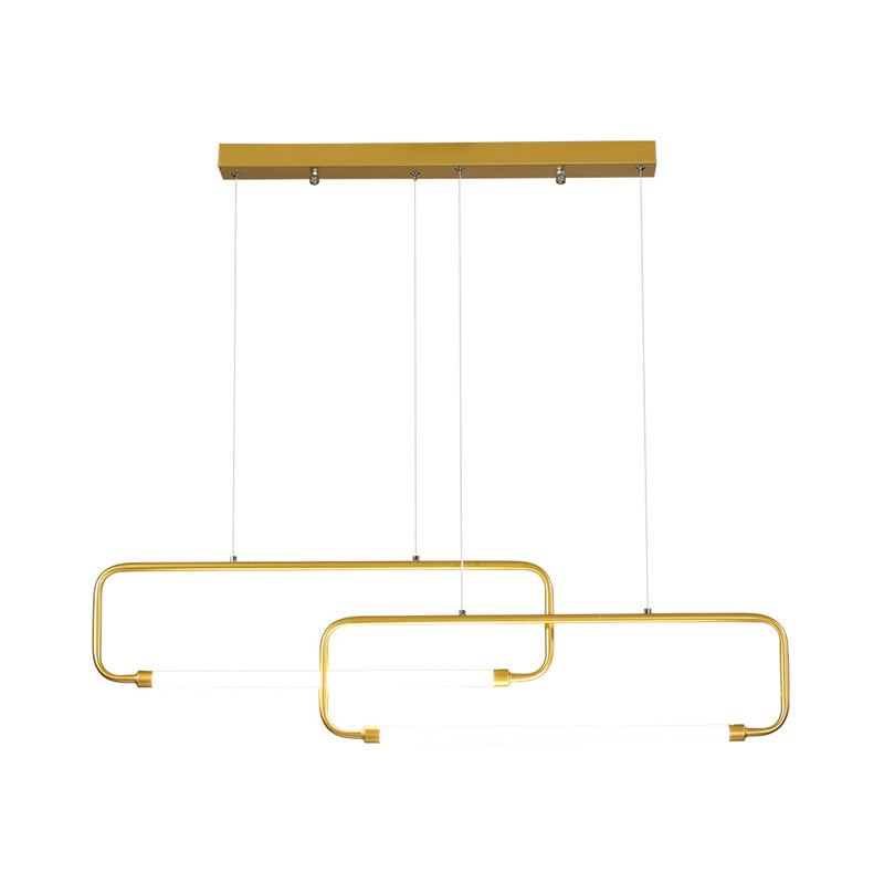 Geometrical Dining Room LED Hanging Light Acrylic Minimalist Island Ceiling Light Clearhalo 'Ceiling Lights' 'Island Lights' Lighting' 2064293