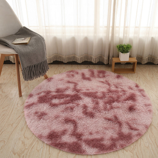 Chic Multicolor Nordic Style Rug Shag Tie Dye Rug Machine Washable Anti-Slip Backing Stain Resistant Carpet for Home Decoration Rose Pink Clearhalo 'Area Rug' 'Casual' 'Rugs' Rug' 2070583