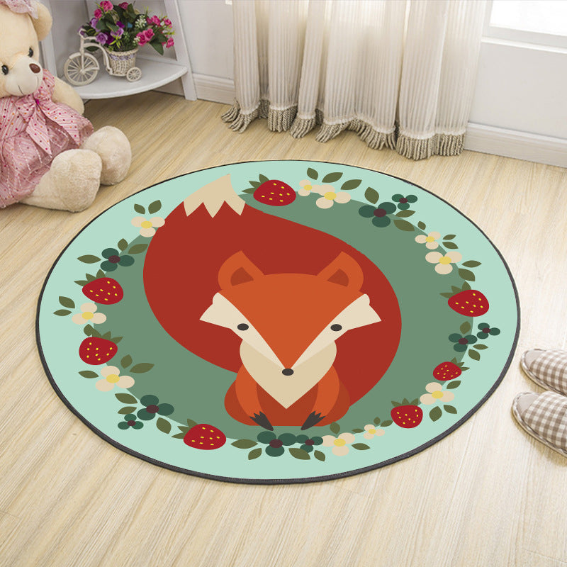 Cute Cartoon Indoor Rug Multicolor Animal Print Carpet Machine Washable Stain Resistant Non-Slip Rug for Nursery Yellow-Red Clearhalo 'Area Rug' 'Rug' 2106083