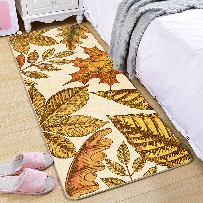 Multi-Color Scandinavian Rug Polyester Geometrical Carpet Non-Slip Stain Resistant Machine Washable Rug for Bedroom Yellow Clearhalo 'Area Rug' 'Rug' 2106699