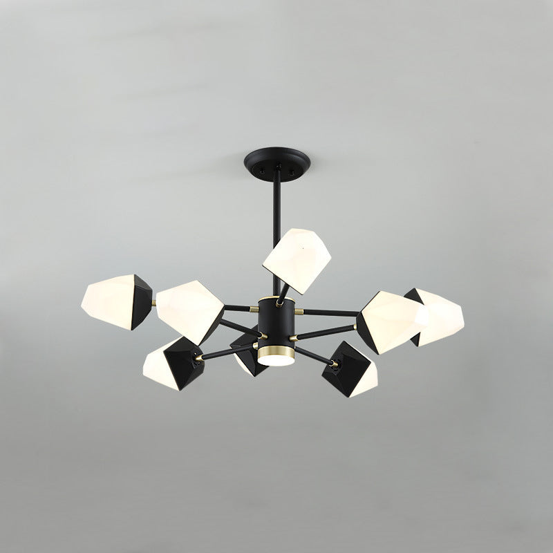 Acrylic Gemstone Shaped Suspension Light Simplicity LED Chandelier Pendant Light for Dining Room Clearhalo 'Ceiling Lights' 'Chandeliers' 'Modern Chandeliers' 'Modern' Lighting' 2121312