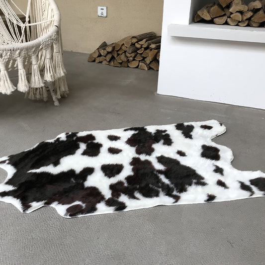 Fancy Cow Skin Print Rug Black-White Modern Carpet Synthetics Machine Washable Stain Resistant Non-Slip Rug for Room Clearhalo 'Area Rug' 'Casual' 'Rugs' Rug' 2121709