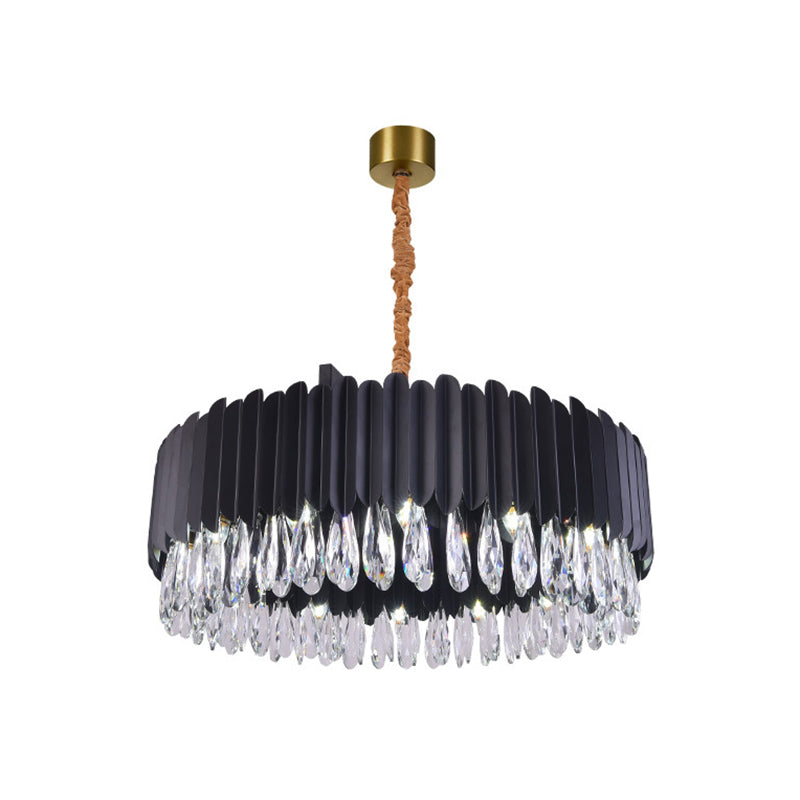 Oval Shaped Living Room Chandelier Light Crystal Drip Simplicity Pendant Light Fixture Clearhalo 'Ceiling Lights' 'Chandeliers' 'Modern Chandeliers' 'Modern' Lighting' 2136752