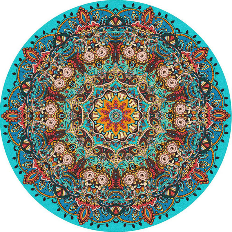 Olden Bohemian Style Rug Multi Color Tribal Pattern Carpet Non-Slip Backing Stain Resistant Washable Rug for Sitting Room Clearhalo 'Area Rug' 'Bohemian' 'Rugs' Rug' 2141193