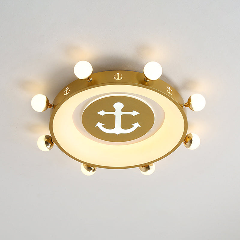 Circle Shaped Child Room LED Flush Mount Acrylic Modern Flushmount Ceiling Lighting Clearhalo 'Ceiling Lights' 'Close To Ceiling Lights' 'Close to ceiling' 'Flush mount' Lighting' 2161965