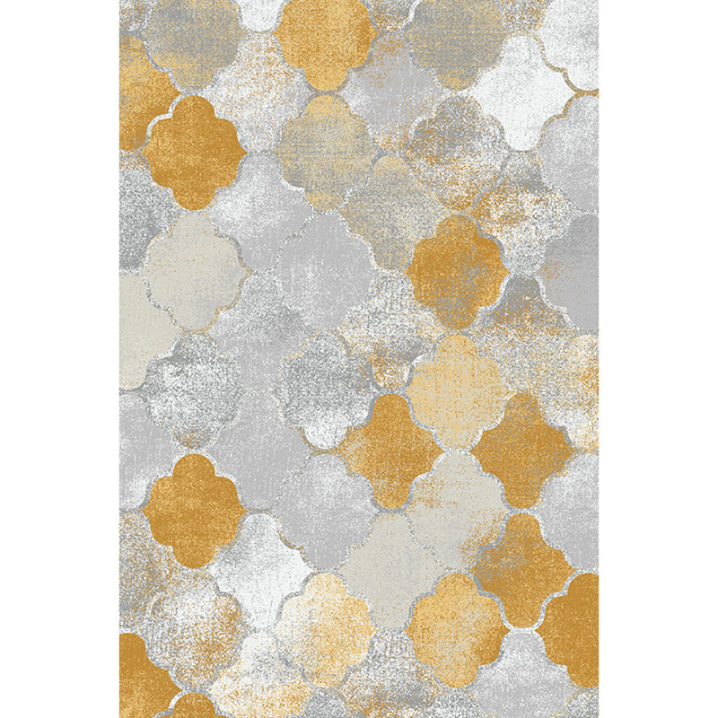 Distressed Abstract Area Rug Multi Colored Steampunk Rug Synthetics Stain Resistant Machine Washable Non-Slip Rug for Room Yellow Clearhalo 'Area Rug' 'Rug' 2170769