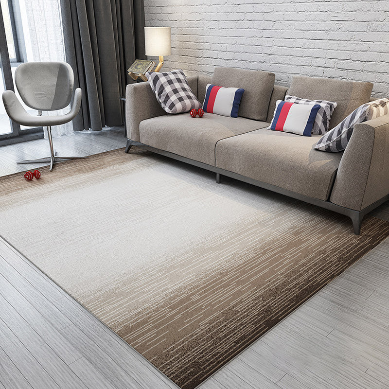 Decorative Multi Color Abstract Rug Synthetics Cyberpunk Style Carpet Non-Slip Stain Resistant Washable Rug for Great Room White-Brown Clearhalo 'Area Rug' 'Rug' 2170806