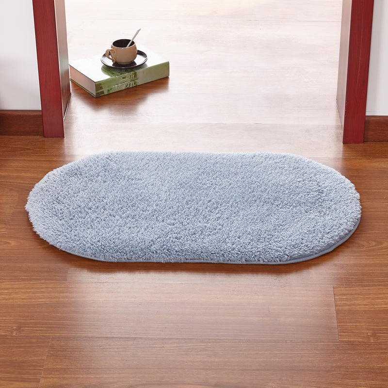 Multicolor Front Door Rug Casual Plain Carpet Faux Wool Anti-Slip Backing Handmade Rug Grey Clearhalo 'Area Rug' 'Casual' 'Rugs' Rug' 2171280