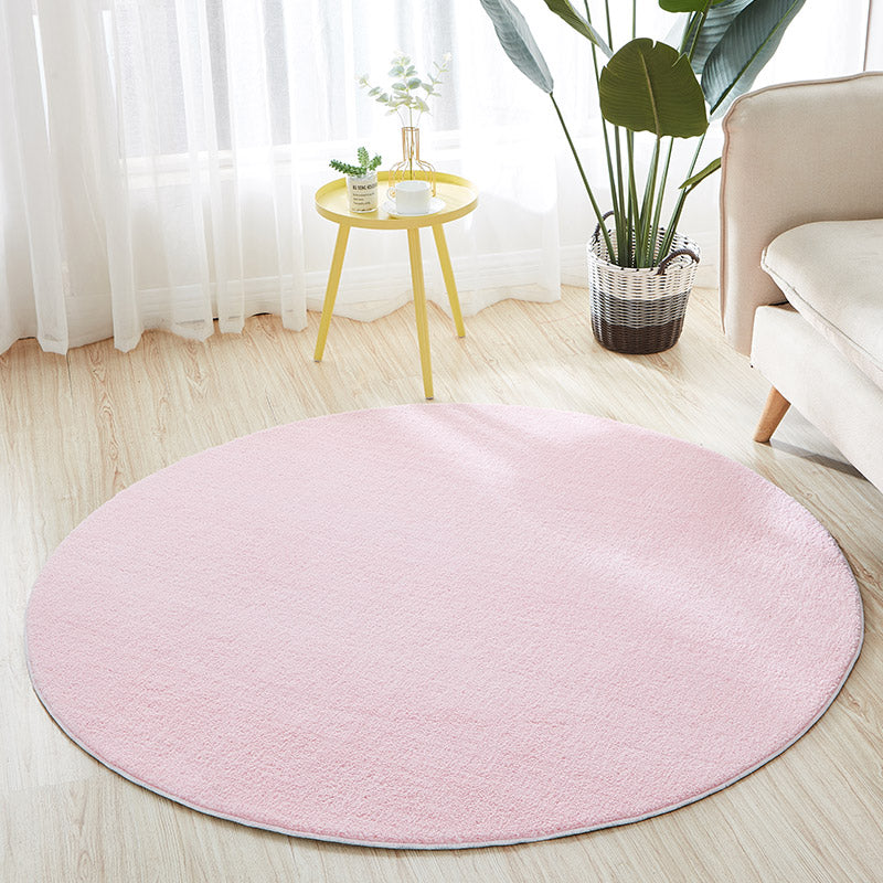 Minimalism Living Room Area Rug Multi-Colored Plain Rug Polyester Non-Slip Backing Machine Washable Stain Resistant Carpet Clearhalo 'Area Rug' 'Casual' 'Rugs' Rug' 2172148