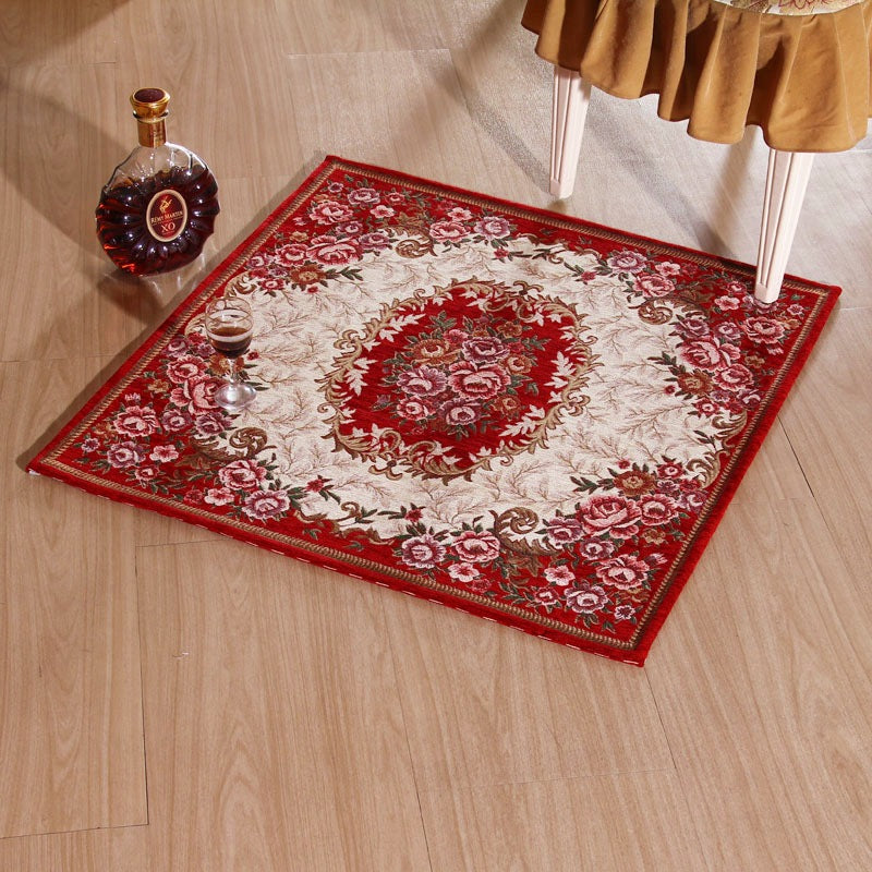 Victorian Style Foyer Rug Multi-Color Flower Print Rug Polypropylene Pet Friendly Anti-Slip Backing Washable Rug Clearhalo 'Area Rug' 'Rugs' 'Shabby Chic' Rug' 2184267