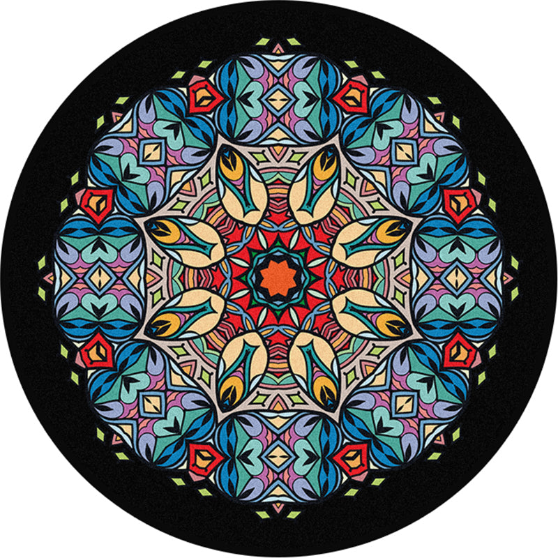 Multi Color Bedroom Rug Moroccan Floral Area Rug Synthetics Stain Resistant Washable Non-Slip Rug Clearhalo 'Area Rug' 'Moroccan' 'Rugs' Rug' 2185044