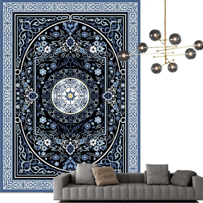 Traditional Multi Color Moroccan Rug Polypropylene Flower Carpet Anti-Slip Backing Pet Friendly Stain Resistant Rug for Living Room Clearhalo 'Area Rug' 'Moroccan' 'Rugs' Rug' 2185349