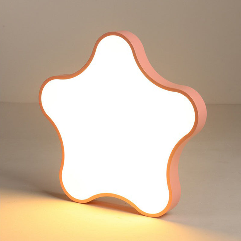 Star Shaped Bedroom LED Flush Mount Metallic Minimalist Flushmount Ceiling Lighting Clearhalo 'Ceiling Lights' 'Close To Ceiling Lights' 'Close to ceiling' 'Flush mount' Lighting' 2186843