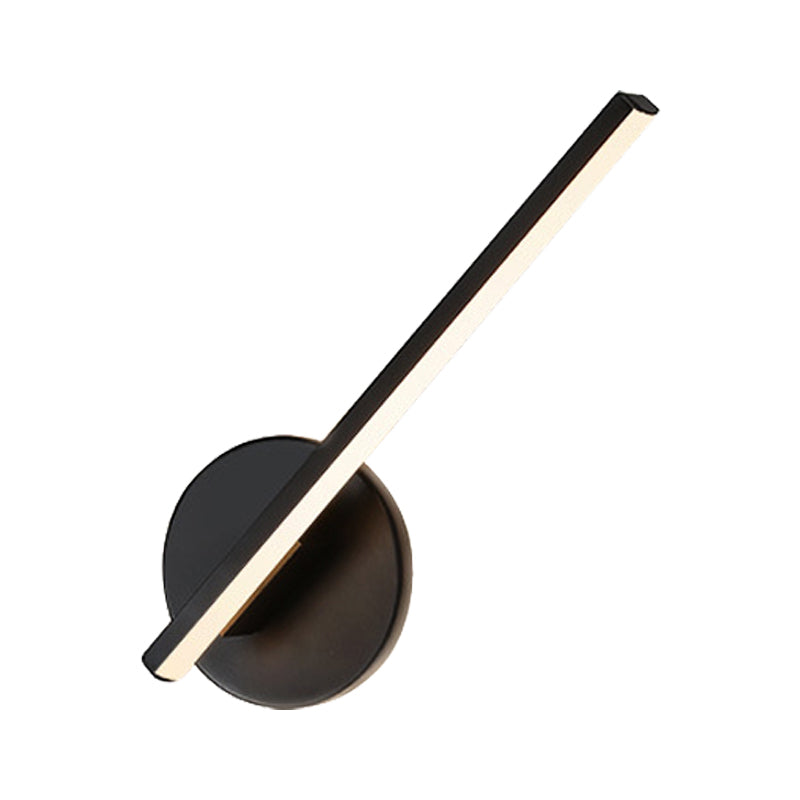 Black/White Linear Sconce Light Minimal Acrylic LED Wall Lamp for Bedroom in Warm/White Light Clearhalo 'Modern wall lights' 'Modern' 'Wall Lamps & Sconces' 'Wall Lights' Lighting' 219893