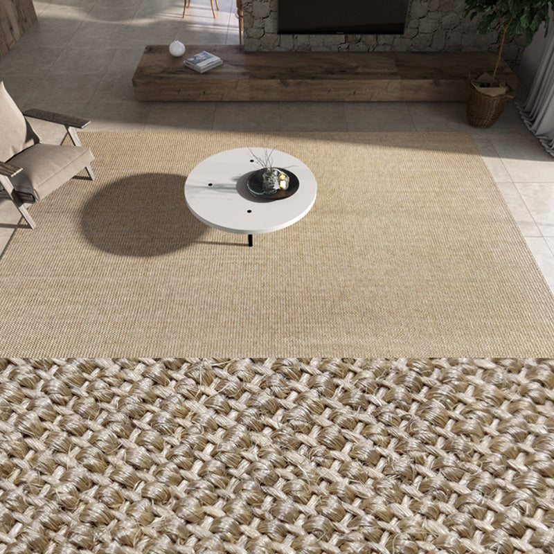 Multi-Colored Solid Rug Jute Japanese Rug Natural Fiber Handmade Easy Care Indoor Rug for Living Room Light Camel Clearhalo 'Area Rug' 'Rug' 2198938