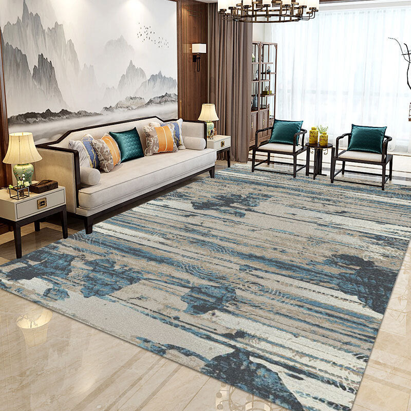 Modern Home Decorative Rug Multi Colored Geometry Area Rug Polypropylene Washable Stain Resistant Non-Slip Backing Rug Clearhalo 'Area Rug' 'Modern' 'Rugs' Rug' 2199217