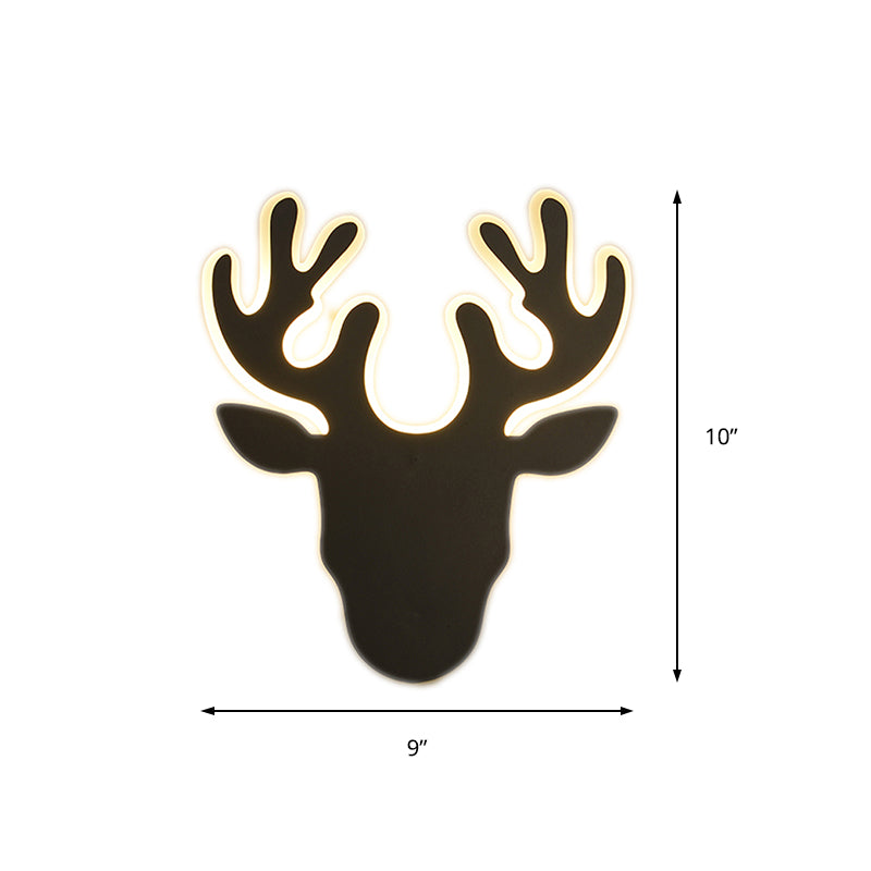 Black/White Antler Sconce Light Fixture Contemporary Acrylic LED Wall Light Sconce in Warm/White Light Clearhalo 'Modern wall lights' 'Modern' 'Wall Lamps & Sconces' 'Wall Lights' Lighting' 219957