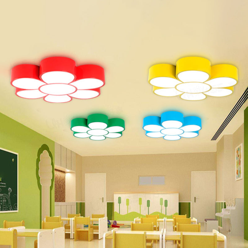 Floral Kindergarten Flush Light Acrylic Minimalist LED Flush Ceiling Light Fixture Clearhalo 'Ceiling Lights' 'Close To Ceiling Lights' 'Close to ceiling' 'Flush mount' Lighting' 2204273