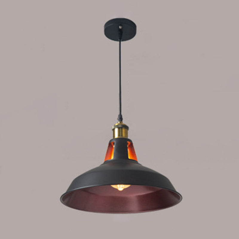 Metallic Pot Lid Suspension Lighting Retro Style 1 Head Restaurant Pendant Ceiling Light Clearhalo 'Art Deco Pendants' 'Black' 'Cast Iron' 'Ceiling Lights' 'Ceramic' 'Crystal' 'Industrial' 'Metal' 'Pendant Lights' 'Rustic Pendants' 'Tiffany' Lighting' 2204543_13c6555b-8e48-4e3c-a5c0-215ed5b629ff