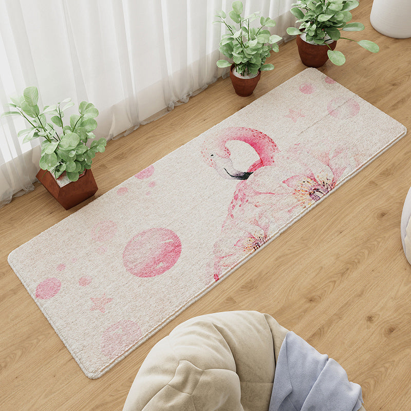 Cute Relaxing Rug Multi Color Cartoon Animal Printed Rug Pet Friendly Easy Care Area Carpet for Kids Room Pink Clearhalo 'Area Rug' 'Rug' 2208171