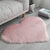 Heart Shape Solid Color Rug Multi-Colored Simple Carpet Fluffy Pet Friendly Machine Washable Rug for Bedroom Pink Clearhalo 'Area Rug' 'Casual' 'Rugs' Rug' 2208291