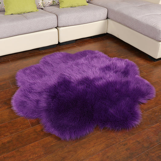 Modern Solid Color Rug Multi Colored Shag Indoor Rug Anti-Slip Backing Washable Carpet for Room Decor Purple Clearhalo 'Area Rug' 'Casual' 'Rugs' Rug' 2208303