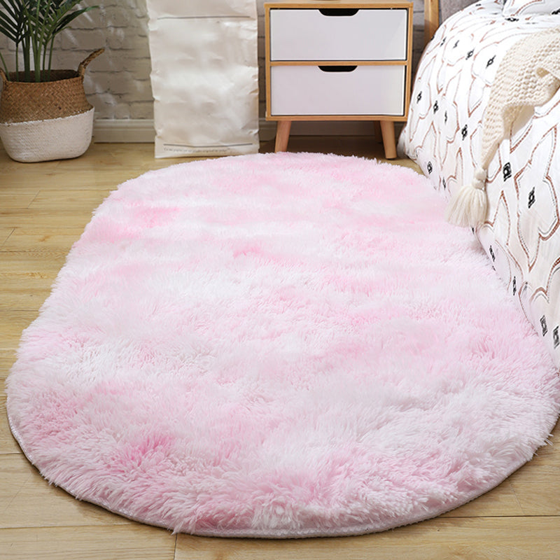Multi-Color Living Room Rug Nordic Plain Area Carpet Faux Wool Non-Slip Backing Easy Care Rug Pink Clearhalo 'Area Rug' 'Casual' 'Rugs' Rug' 2208319
