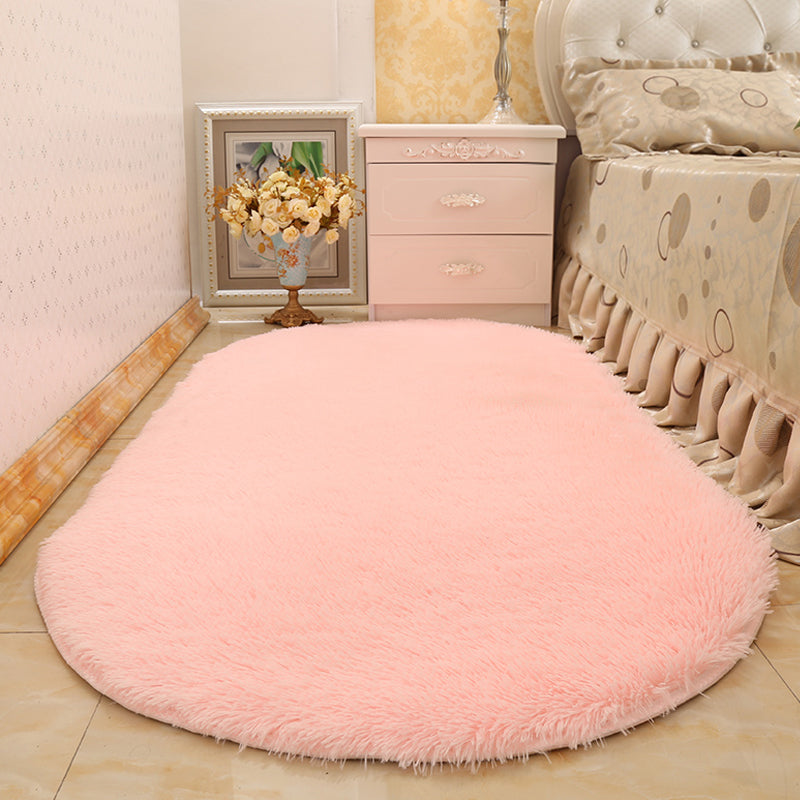 Multi-Color Living Room Rug Nordic Plain Area Carpet Faux Wool Non-Slip Backing Easy Care Rug Light Pink Clearhalo 'Area Rug' 'Casual' 'Rugs' Rug' 2208327