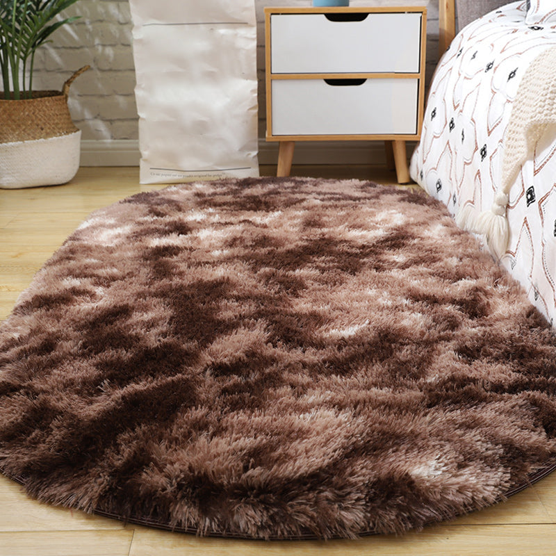 Multi-Color Living Room Rug Nordic Plain Area Carpet Faux Wool Non-Slip Backing Easy Care Rug Dark Coffee Clearhalo 'Area Rug' 'Casual' 'Rugs' Rug' 2208331