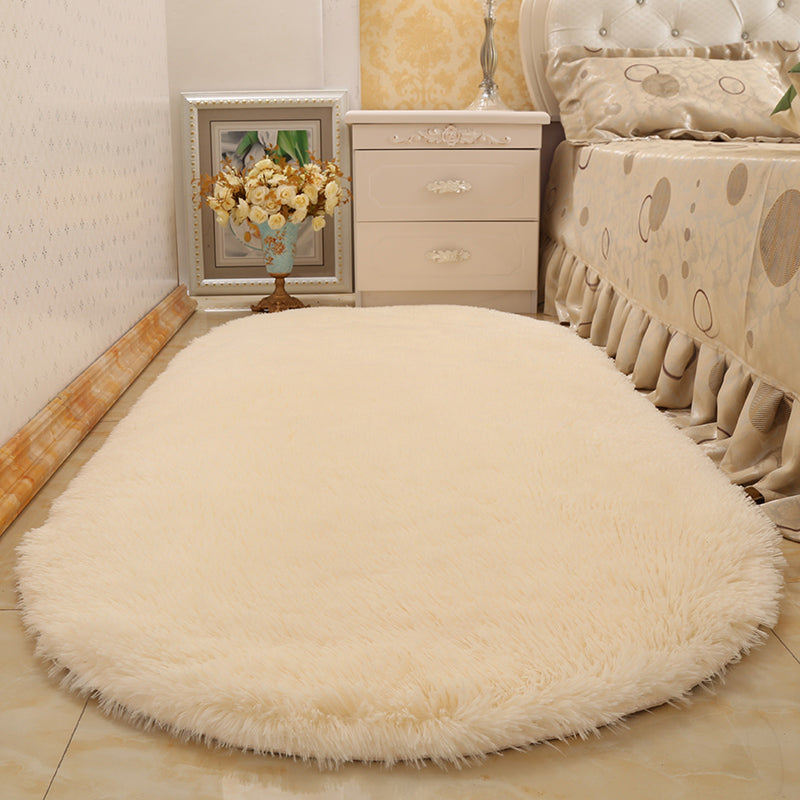 Multi-Color Living Room Rug Nordic Plain Area Carpet Faux Wool Non-Slip Backing Easy Care Rug Beige Clearhalo 'Area Rug' 'Casual' 'Rugs' Rug' 2208332