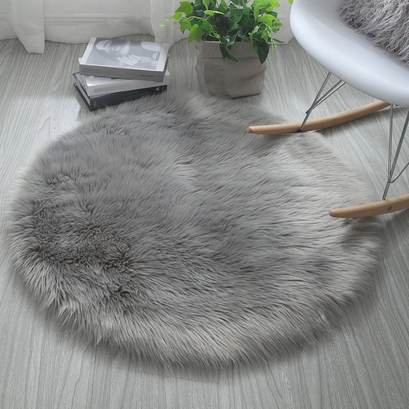 Simple Living Room Rug Multi-Colored Plain Carpet Shag Washable Pet Friendly Indoor Rug Grey Clearhalo 'Area Rug' 'Casual' 'Rugs' Rug' 2208395