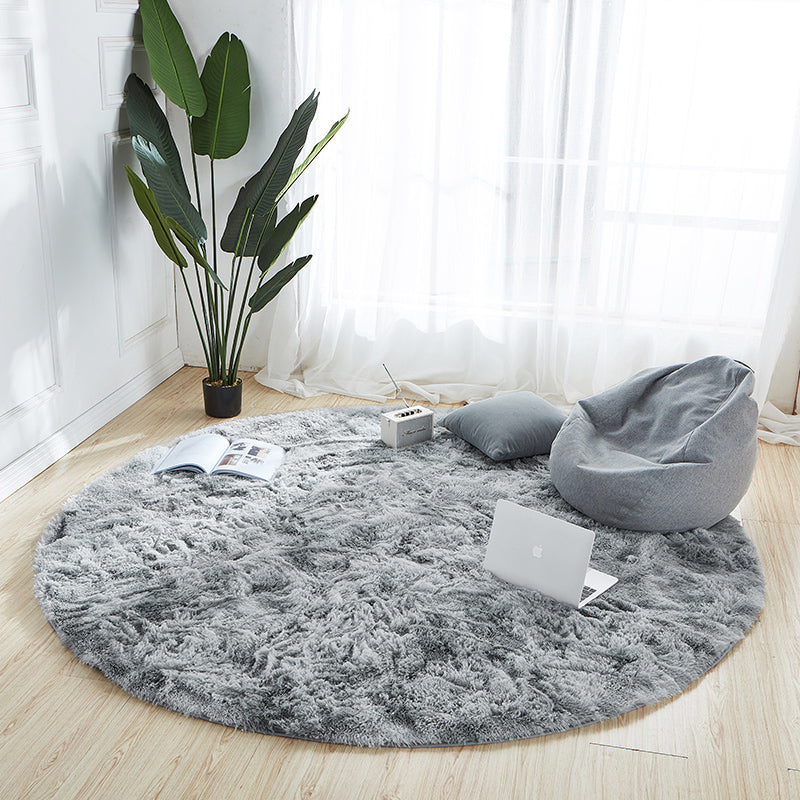 Comfort Bedroom Rug Multi Colored Tie Dye Print Carpet Fluffy Anti-Slip Backing Area Rug White-Gray Clearhalo 'Area Rug' 'Casual' 'Rugs' Rug' 2208400